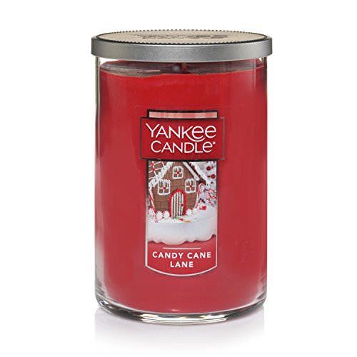 Load image into Gallery viewer, Yankee Candle Large Jar 2 Wick Candy Cane Lane Scented Tumbler Premium Grade Candle Wax with up to 110 Hour Burn Time