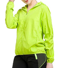 Load image into Gallery viewer, Women&#39;s Long Sleeve Hooded Windproof Cycling Hiking Rain Jacket Sportswear (US 10, Green)
