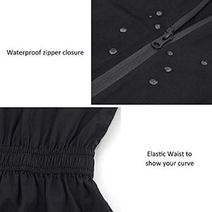 Women's Waterproof Raincoats Outdoor Lightweight Hooded Rain Jacket Windbreaker Trench Coats