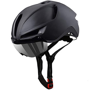 KINGLEAD Bike Helmet, Bicycle Helmet Men CPSC Certified with USB Charging Light&Detachable Magnetic Goggles UV Protective&Reflective Adjustment Straps&Carry Bag Mountain/Road Cycling Helmets(KL-089)