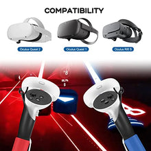 Load image into Gallery viewer, Vakdon Dual Handles Extension Grips for Oculus Quest, Quest 2 or Rift S Controllers Playing Beat Saber Games, Sturdy, Comfortable to Grip, Controller Accessories Enhanced Lightsabers Gaming Experience
