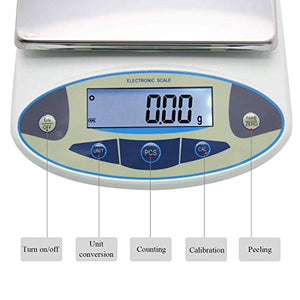 CGOLDENWALL High Precision Lab Digital Scale Analytical Electronic Balance Laboratory Lab Precision Scale Jewelry Scales Kitchen Precision Weighing Electronic Scales 0.01g Calibrated (5000g, 0.01g)