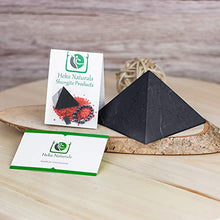 Load image into Gallery viewer, Heka Naturals Unpolished Shungite Pyramid 3 Inches, Contains Fullerenes for EMF Protection | Authentic Anti-Radiation Shungite Stone Figures from Karelia, Russia | 3 Inch Pyramid, Unpolished
