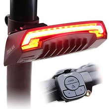 Load image into Gallery viewer, MEILAN X5 Smart Bike Tail Light with Turn Signals and Automatic Brake Light Wireless Remote Control Bike Rear Light Back USB Rechargeable Safety Warning Cycling Light Fits on Any Road Bicycle
