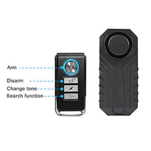Load image into Gallery viewer, Wsdcam 113dB Anti-Theft Bicycle Motorcycle Alarm Wireless Security Vibration Motion Sensor Alarm Waterproof Bike Alarm with Remote
