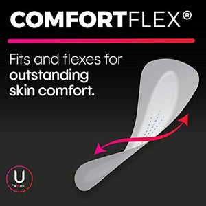 U by Kotex Barely There Thin Panty Liners, Light Absorbency, Regular Length, Unscented, 100 Count (Packaging May Vary)