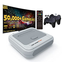Load image into Gallery viewer, Kinhank Retro Game Console 256GB, Super Console X PRO Built in 50,000+ Games, Video Game Console Systems for 4K TV HD/AV Output, Dual Systems, Compatible with NES/N64/PS1/PSP/MAME/ATARI
