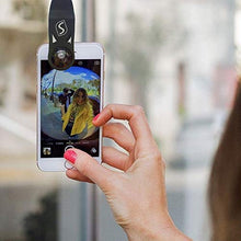 Load image into Gallery viewer, 5 in 1 Phone Camera Lens Kit - Optical Glass Attachment Set - 2X Zoom Telephoto, 198 Fisheye, 0.63X Wide Angle, 15X Macro, CPL Filter with Universal Clip Adapter for Cell Phones and Tablets (Black)
