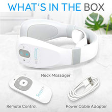 Load image into Gallery viewer, Smart Neck Massager with Heat - Cordless Rechargeable Trigger Point Deep Tissue Portable Neck Massager w/ Heat Vibration Shiatsu Acupressure Therapy, for Men &amp; Women - SereneLife SLNKMSG120
