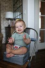 Load image into Gallery viewer, Nuby Easy Go Safety Lightweight High Chair Booster Seat, Great for Travel, Gray
