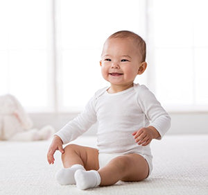 Gerber Unisex-Baby Newborn 2 Pack Long Sleeve Side Snap Mitten Cuffs Shirt, White, 0-3 Months