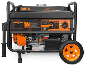 WEN 56475 4750-Watt Portable Generator with Electric Start and Wheel Kit