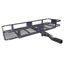 Load image into Gallery viewer, MeeFar Folding Hitch Mount Cargo Carrier Basket 60&quot; X 20&quot; X 6&quot;+Waterproof Cargo Bag 16 Cubic Feet(58&quot; 19&quot; 24&quot;),Hauling Weight Capacity of 500 Lbs and A Folding Arm.with Hitch Stabilizer,Net and Straps
