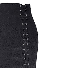 Load image into Gallery viewer, Women Punk Style Retro Mermaid Skirt Vintage Long Bodycon Ruffle Fishtail Skirt Black
