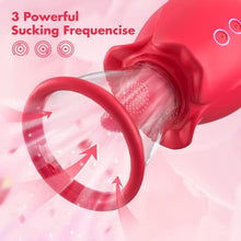 Load image into Gallery viewer, Rose Toy for Woman-Rose Sucking Sex Toy, 3 in 1 Sucking &amp;Licking Rose Vibrator-Dildo G Spot Vibrator Nipple Stimulator,Clitoral Sucking Sex Toy for Couples, Personal Massager Adult Sex Toys for Women

