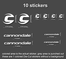 Load image into Gallery viewer, 10x Cannondale Road, Mountain, Downhill Bike Sticker/Decal Laptop, Helmet, Bicycle, car (Orange)
