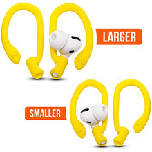 Load image into Gallery viewer, WC HookZ - Upgraded Over Ear Hooks for AirPods Pro &amp; AirPods 1, 2 &amp; 3-2 Size Pairs Included in Package, Made by Wicked Cushions | Neon Yellow
