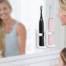 Load image into Gallery viewer, OKF Toothbrush Holder, Electric Toothbrush Holder Electronic Toothbrush Holder for Bathroom Wall Mount Plastic Small White Cute Double Compact Bathroom Tooth Brush Holder 2 Pack
