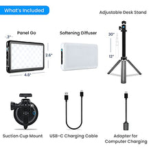 Load image into Gallery viewer, Lume Cube Broadcast Lighting Kit | Zoom Lighting, Webcam Light for Computer | Video Conference Lighting Kit for Laptop with Adjustable Brightness &amp; Color Temperature, Tripod &amp; Suction Mount Included
