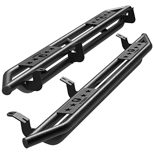 Tyger Auto TG-AM2T20018 Star Armor Kit Compatible with 2007-2021 Toyota Tundra Double Cab | Textured Black | Side Step | Nerf Bars | Running Boards