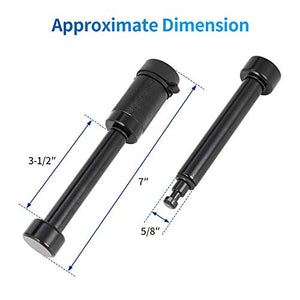 METOWARE Trailer Hitch Receiver Pin Lock, 5/8" Dia 3-1/2” Long Pin with 8 Anti-Rattle Rubber O-Rings Hitch Lock Fits 2" or 2-1/2" Receiver Tubes, Class III IV Hitches Trailer Truck Car Boat (1 Pack)