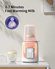 Load image into Gallery viewer, Bottle Warmer, GROWNSY 8-in-1 Fast Baby Milk Warmer with Timer for Breastmilk or Formula, Accurate Temperature Control, with Defrost, Sterili-zing, Keep, Heat Baby Food Jars Function
