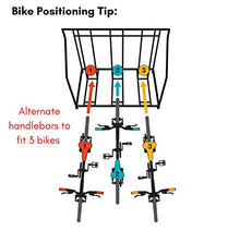 Load image into Gallery viewer, BirdRock Home 3 Bike Stand Rack with Storage – Metal Floor Bicycle Nook – Great for Parking Road, Mountain, Hybrid or Kids Bikes – Garage Organizer - Helmet - Sports Storage Station - Black
