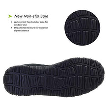 Load image into Gallery viewer, LseLom Moccasins Slippers for Men Memory Foam Indoor Outdoor No-Skid House Shoes Fleece Warm Bedroom Slippers Mens Moccasins Size 8 US Black
