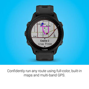 Garmin Forerunner® 955 Solar, GPS Running Smartwatch with Solar Charging Capabilities, Tailored to Triathletes, Long-Lasting Battery, Black