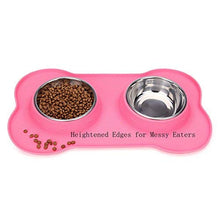 Load image into Gallery viewer, Hubulk Pet Dog Bowls 2 Stainless Steel Dog Bowl with No Spill Non-Skid Silicone Mat + Pet Food Scoop Water and Food Feeder Bowls for Feeding Small Medium Large Dogs Cats Puppies (S, Pink)
