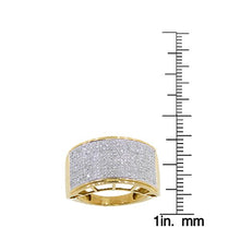Load image into Gallery viewer, 0.77 Carat (Ctw) 10K Gold Round White Diamond Men&#39;s Micropave Hip Hop Pinky Ring 3/4 CT (8)
