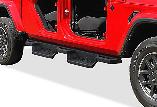 APS Drop Steps Running Boards Rock Slider Compatible with Jeep Gladiator 2020-2022 Crew Cab
