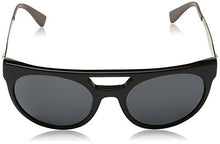 Load image into Gallery viewer, Versace Women&#39;s Brow Bar Sunglasses, Black/Grey, One Size
