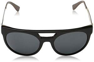 Versace Women's Brow Bar Sunglasses, Black/Grey, One Size