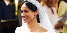 Load image into Gallery viewer, Meghan Markle Wedding Cubic Zirconia and Rhinestone Tiara Headpiece and Earrings Set
