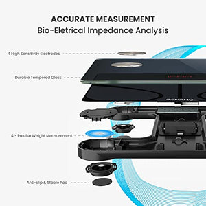 RENPHO Body Fat Scale Smart BMI Scale Digital Bathroom Wireless Weight Scale, Body Composition Analyzer with Smartphone App sync with Bluetooth, 396 lbs - Black