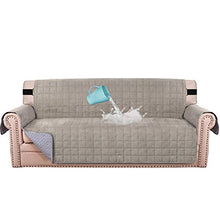 Load image into Gallery viewer, 100% Waterproof Sofa Furniture Cover Suede Couch Covers for Dogs Velvet Sofa Protector Leather Sofa Cover Seat Width 70&quot; Sofa Slipcovers with 2&quot; Strap and Non-Slip Backing (Sofa, Taupe)
