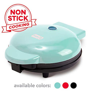 Dash DEWM8100AQ Express 8” Waffle Maker Machine for Individual Servings, Paninis, Hash browns + other on the go Breakfast, Lunch, or Snacks, with Easy Clean, Non-Stick Sides, Aqua