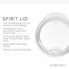 Load image into Gallery viewer, Simple Modern Spirit 12oz Wine Tumbler Glass with Lid - Vacuum Coffee Mug Stemless Cup 18/8 Stainless Steel -Caribbean
