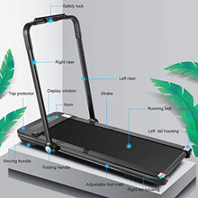 Load image into Gallery viewer, Folding Treadmill,2 in1 Small Treadmills for Home,2.25Hp Electric Under Desk Treadmill Weight Machine with Bluetooth Speakers&amp;Remote Control,Built-in 5 Modes&amp;12 Programs,Installation-Free (Black)
