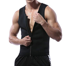 Load image into Gallery viewer, TaxyFan Weightloss Hot Neoprene Corset Men Waist Trainer Vest and Zipper Sauna Tank top Workout Body Shaper Workout Shirt fit
