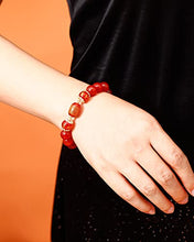 Load image into Gallery viewer, Jewever Natural Agate Elastic Bracelets 10mm Bead Feng Shui Wealth Lucky Charm for Men Women Jewelery
