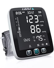 Load image into Gallery viewer, All New 2022 LAZLE Blood Pressure Monitor - Automatic Upper Arm Machine &amp; Accurate Adjustable Digital BP Cuff Kit - Largest Backlit Display - 200 Sets Memory, Includes Batteries, Carrying Case
