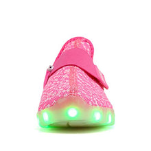 Load image into Gallery viewer, XZSPR Kids Boys Girls Breathable LED Light Up Flashing Sneakers for Children Shoes(Toddler/Little Kid/Big Kid) B1009-Pink-29
