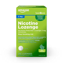 Load image into Gallery viewer, Amazon Basic Care Nicotine Polacrilex Lozenge 2 mg, Mint Flavor, Stop &amp; Quit Smoking Aid, 216 Count
