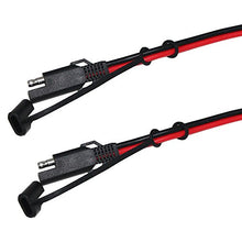 Load image into Gallery viewer, KUNCAN 12FT Sae to Sae 2 Pin Extension Cable DC Power 16awg Heavy Duty Battery Quick Disconnect/Connect Wire Harness with Sae Connectors with Dust Cap
