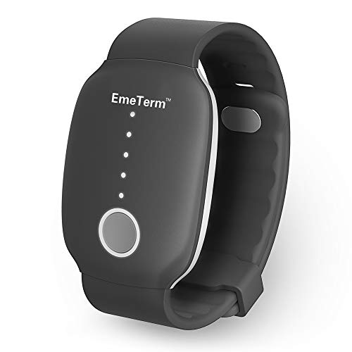 EmeTerm Relieve Nausea Electrode Stimulator Morning Sickness Motion Travel Sickness Vomit Relief Rechargeable No Gel Drug Free Wrist Bands Without Side Effects