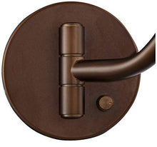 Load image into Gallery viewer, Bowdon Rustic Farmhouse Swing Arm Wall Lamp Industrial Bronze Plug-in Light Fixture Barn Style for Bedroom Bedside Living Room Reading - Franklin Iron Works
