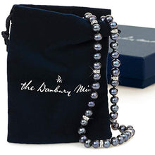 Load image into Gallery viewer, Midnight Spell Black Pearl Necklace with FREE Earrings - Pearl Jewelry Set - Black Pearls - FREE Earrings #1333-025
