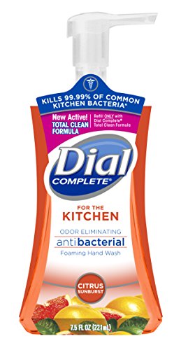 Dial Complete Antibacterial Foaming Kitchen Hand Soap, Citrus Sunburst, 7.5 Fluid Ounces